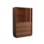 Vitrines en bois massif brun noisette
