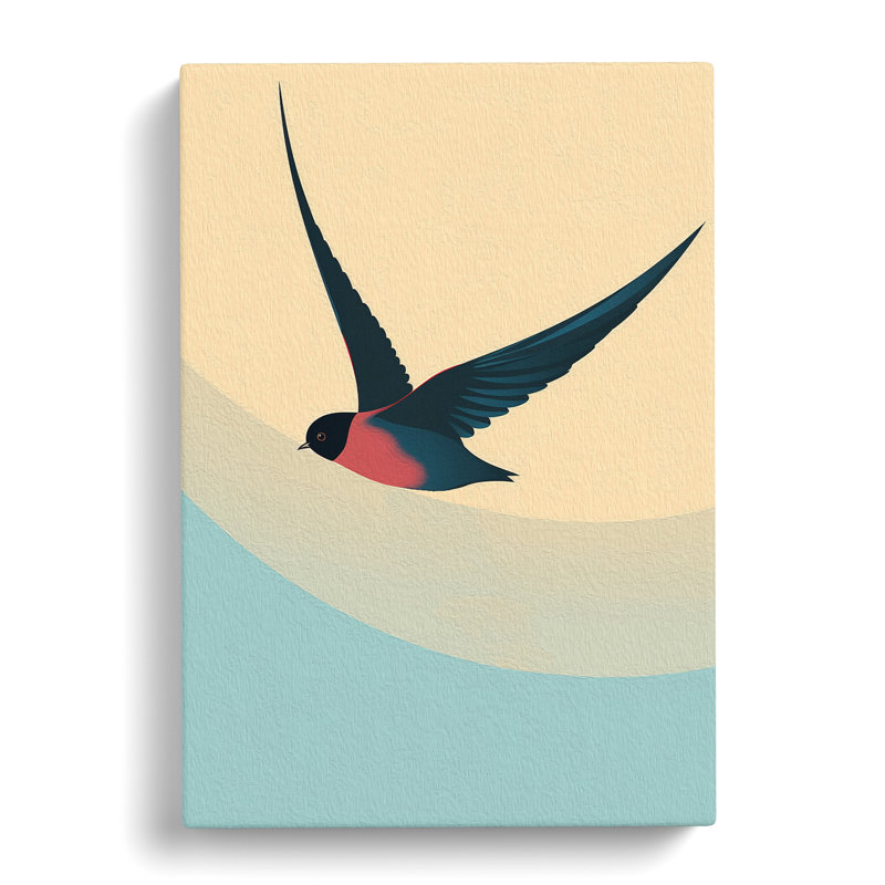 Swallow Minimalism - Wrapped Canvas, 76cm H x 50cm W x 3cm D