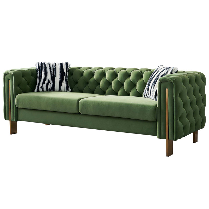 Canapé Chesterfield en velours capitonné Chesterfield