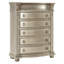 Commode de rangement de luxe à 5 tiroirs en argent