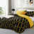 Ochre/Black Wave Geometric Shapes