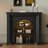Black Manufactured Wood Electric Fireplace