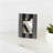 Modern Resin And Wood Picture Frame With Vertical Inlay Design For Home Office Bedroom Or Living Room Display Contemporary Polyresin Glass Construction - 1" Black & Ivory-1103365187