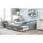 Lit de jour avec couchette et tiroirs, taille simple-689117486