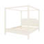 Lit plateforme à baldaquin en bois avec tête de lit Lurell, structure en bois massif, support de lattes, aucun sommier requis-128994760-128994762