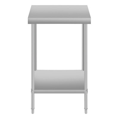 Table de travail en acier inoxydable 24 po x 24 po avec roulettes Tiko (roulettes non incluses)