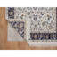 Tapis oriental blanc perle 3 pi 1 po x 5 pi 2 po, noué à la main, en laine et en soie, 250 KPSI, à poils doux