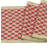 Artisan Hand Loomed Cotton Table Runner - Red with Green Stitching - 18"x96"