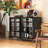 Mikenlee Media Storage Cabinet -Audio-Video Media Stand Require Assembly, Black