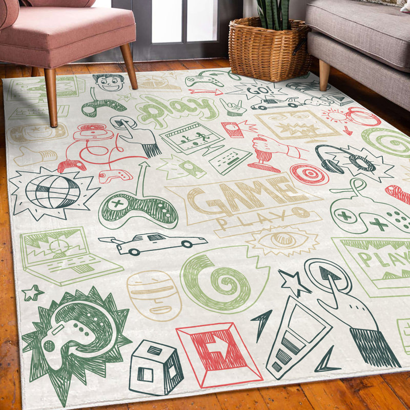Tapis décoratif Schramme, Rectangle 4 pi x 5 pi 5 po