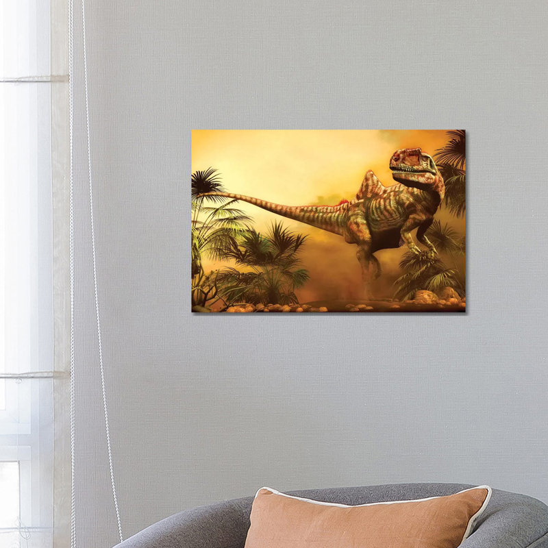 Concavenator Was A Theropod Dinosaur From The Early Cretaceous Period by Philip Brownlow - Wrapped Canvas Painting