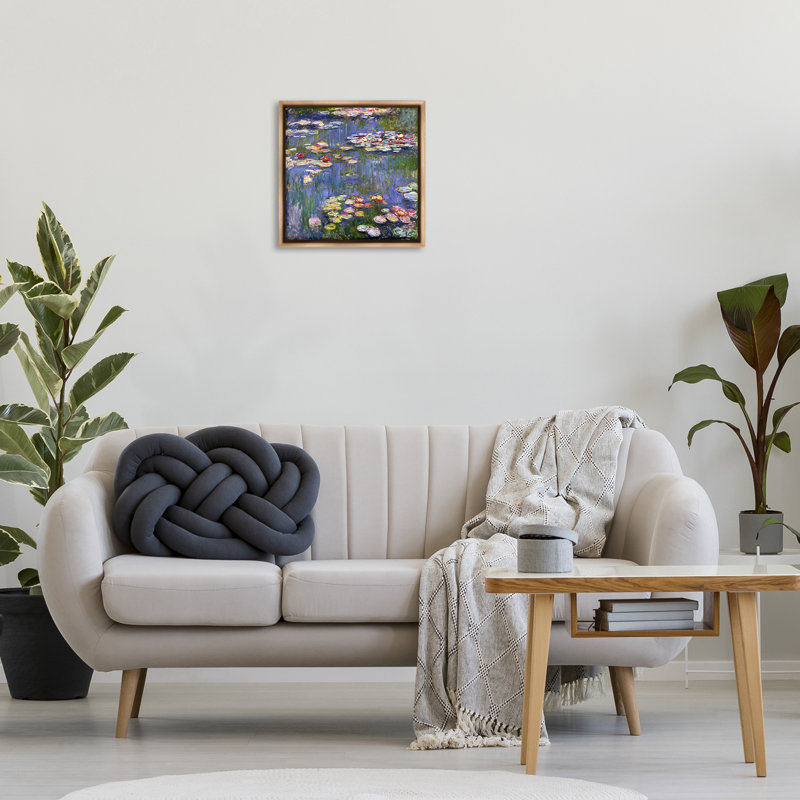 Toile flottante encadrée "Monet", H 18 po x l 18 po, Cadre flottant orme Montalcino