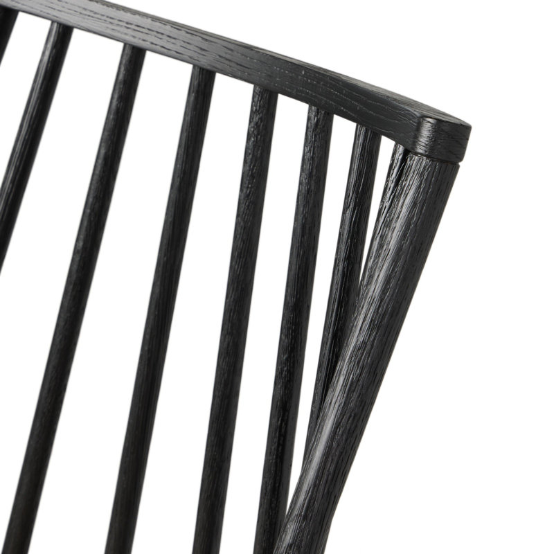 Lewis Windsor Stool With Cushion-Sandy Oak-Counter, Counter Stool (25.02” Seat Height), Black Oak