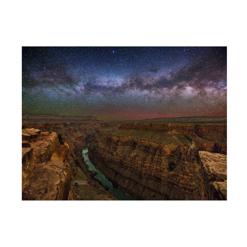 Art mural sur toile tendue - Royce Bair «Colorful Canyon Layers», décoration murale pour le salon, la chambre à coucher ou le bureau - 14 x 19