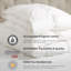 Édredon toutes saisons en mélange de duvet et de plumes 100% coton biologique (blanc)-60317721