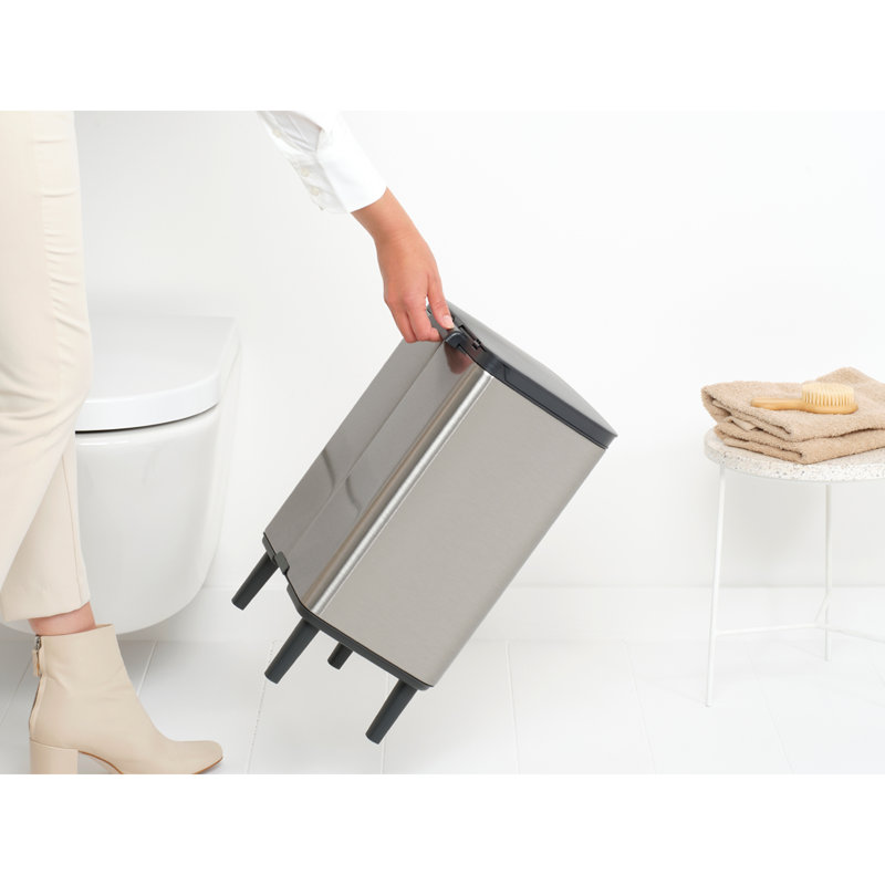 Brabantia 12 Litre Bo Waste Bin Hi, Matt Steel Fingerprint Proof