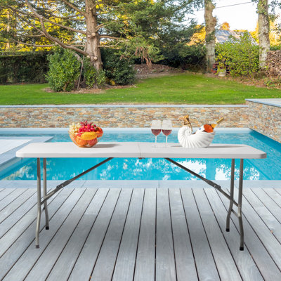 72" Plastic Rectangular Folding Table