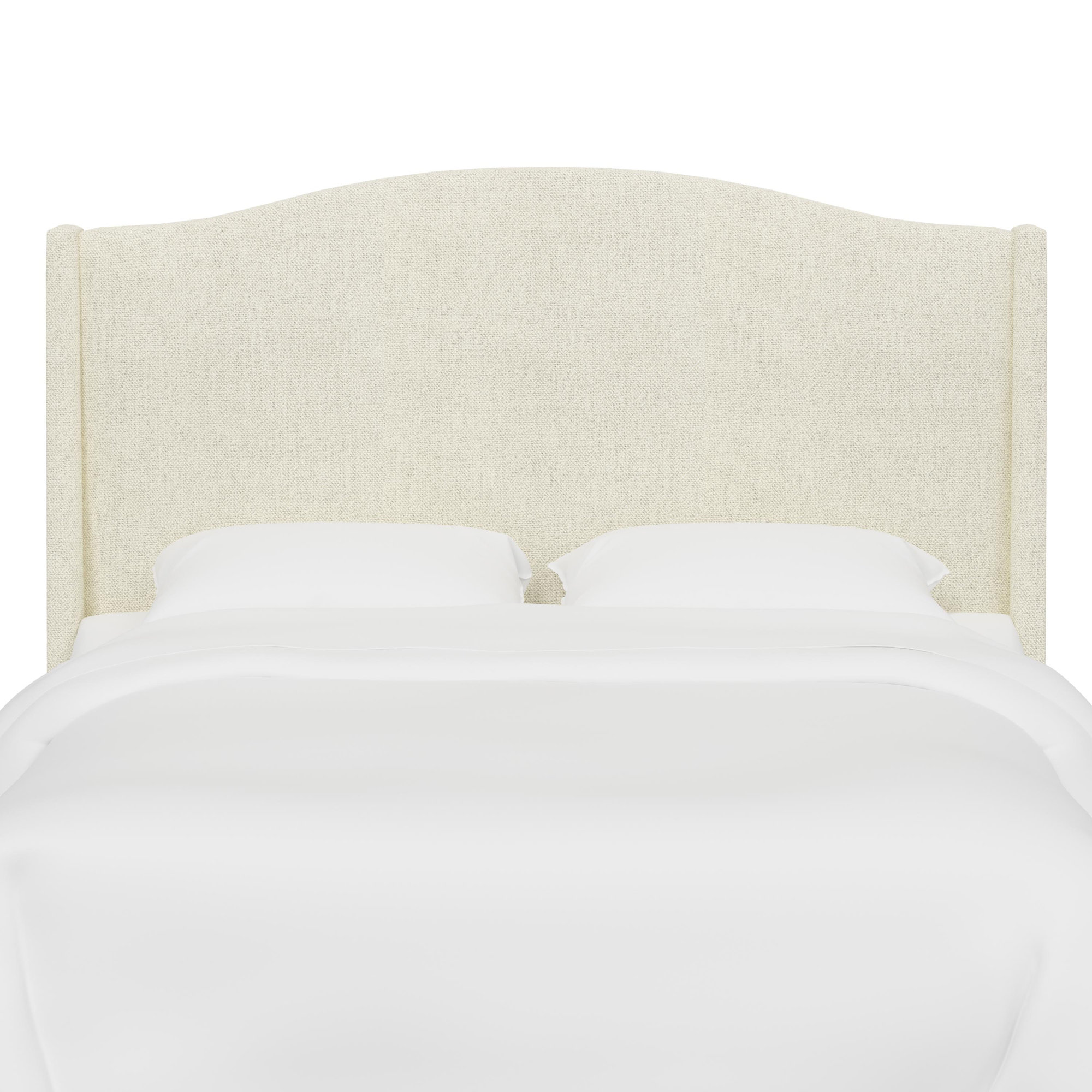 Byrd Upholstered Wingback Headboard, Queen, Milsap Canvas Sustain® Tweed