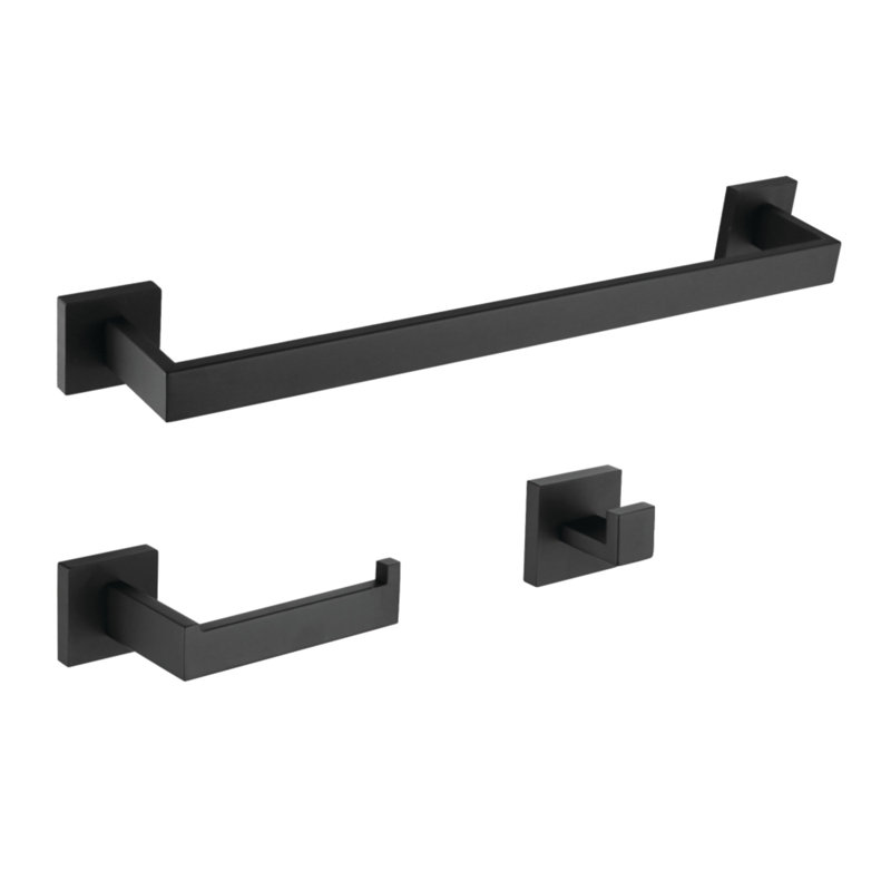 Kingston Brass Lasdun 3-Piece Bathroom Hardware Set, Polished Chrome