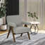 Chaise d'appoint Cashmere avec siège large et accoudoirs rembourrés blanc-102477613