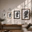 Profile In Black Line Art Deco - Print-1267101760-1267101762