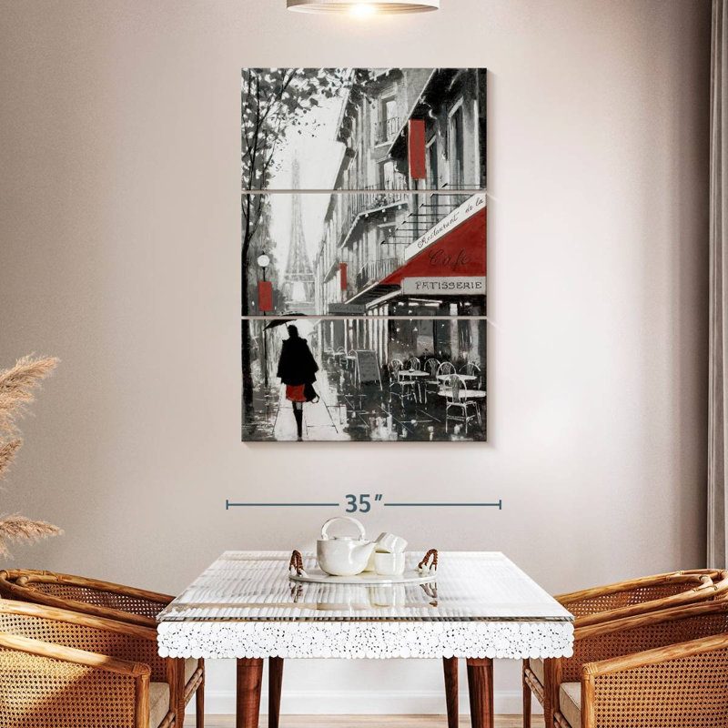 Sirci Paris pluvieux I, H 50 po x l 32 po