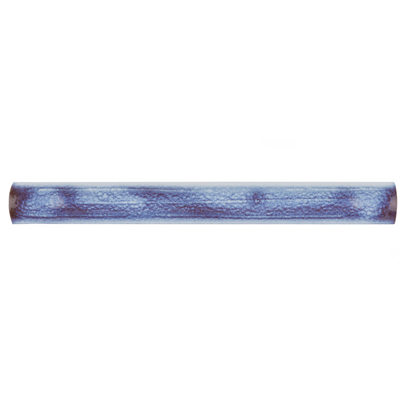 Antic Special 6" x 0.75" Ceramic Pencil Liner / Round Tile Trim in Blue
