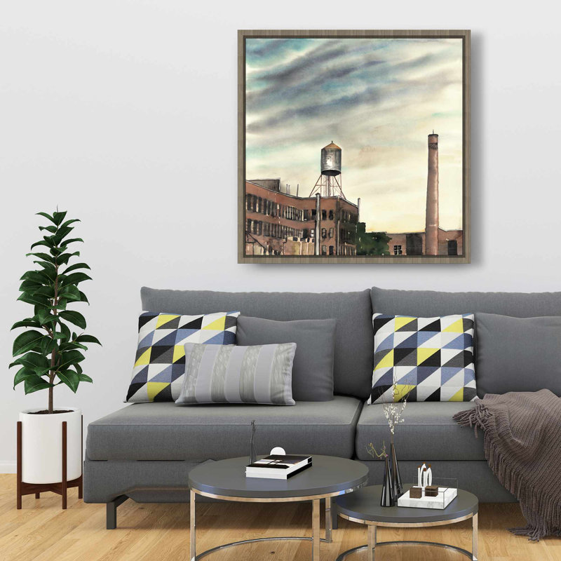 Château d'eau à New York - Toile encadrée industrielle