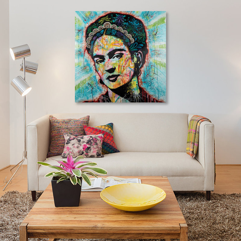 «Frida», impression sur toile, H 12 po x l 12 po x P 0,75 po, Pas de tapis, Toile tendue