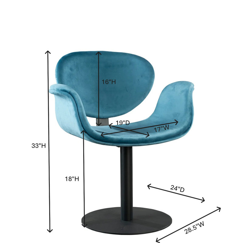 Swivel Tulip Chair with 180-Degree Swivel and Upholstered Seat – Modern Dining, Office, or Accent Chair, Black/White