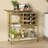 Stamatina 3-Tier Metal Bar Cart with Wine Rack and Glass Storage-984193670