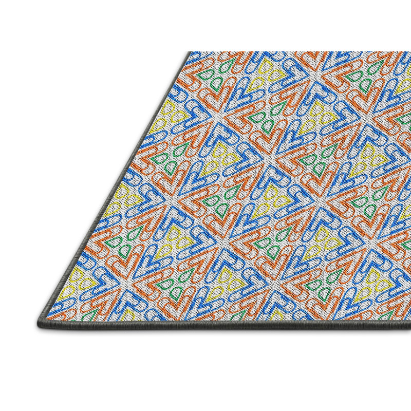 Runkle Geometric Indoor Rug, Rectangle 7' x 9'