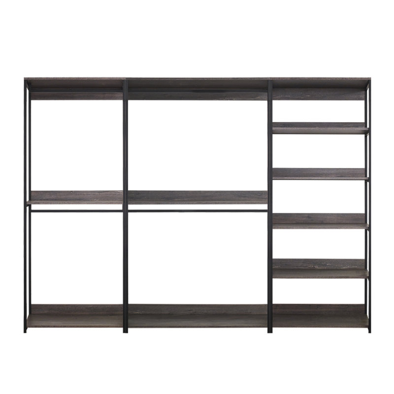 Monica Wood Walkin Closet System, Gray