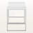 Penny White Finish Computer Desk With Silver Metal X-Support & Leg, 29.77" H X 48.71" W X 23.52" D-1179412101