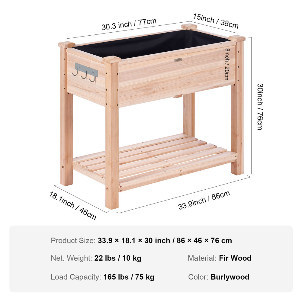 Arlmont & Co. Carlishia Wood Raised Garden Bed & Reviews | Wayfair