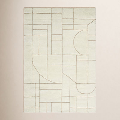 Lorette Hand Tufted Wool Cream Rug