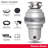 American Standard 1.25 HP Continuous Feed Garbage Disposal with Cord