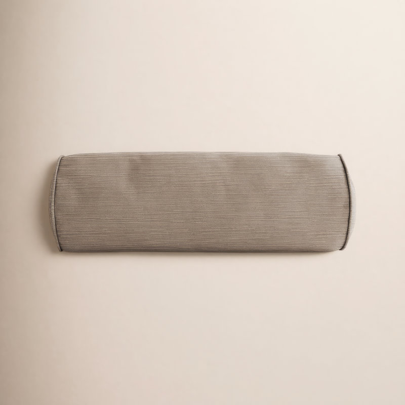 Housse et insert de traversin en velours Bridgett, Beige, 6 po x 16 po