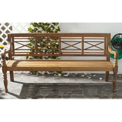 Paull Wooden Garden Bench by Highland Dunes