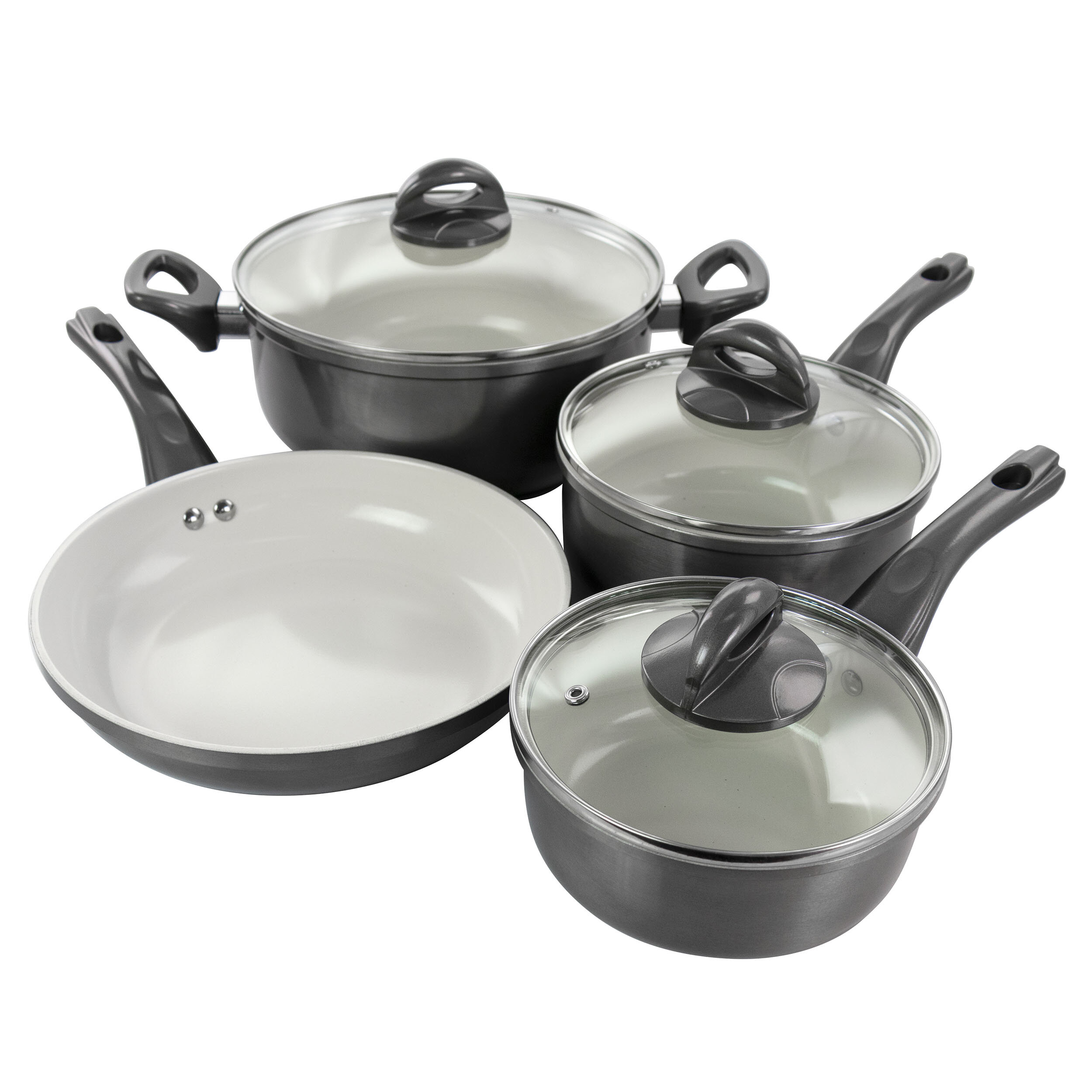 Denmark Monaco Cookware Denmark 10 Piece Aluminum Non Stick Set, Wayfair