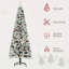 Arbre de Noël artificiel enneigé 6 pi avec 600 branches de pin réalistes, pommes de pin, baies rouges et ouverture automatique