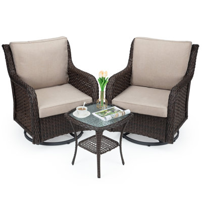 Jolesa 2 - Person Patio Conversation Set with Cushions