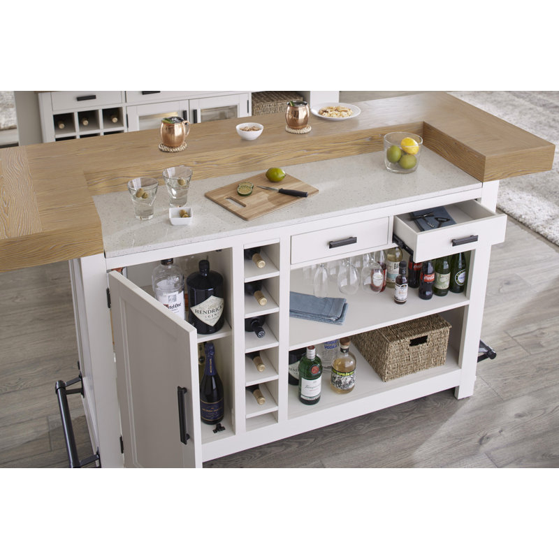 Bar Stapleton 78'' avec comptoir en quartz