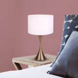 Adavia 1 Light Table Lamp With Gold Finish And White Shade