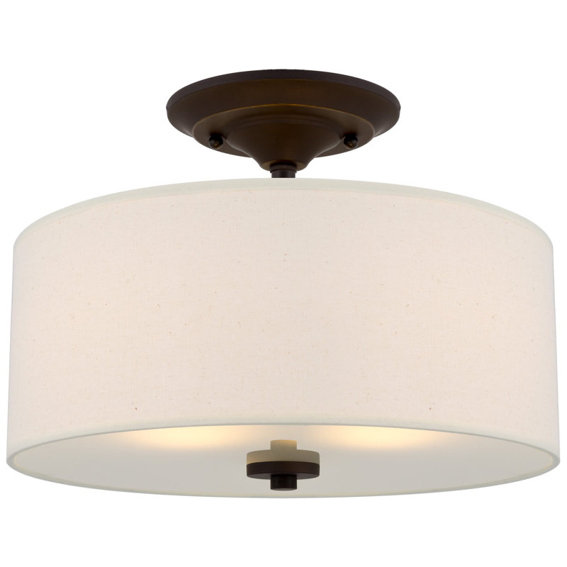 Plafonnier semi-encastré 13 po 2 lumières Randlett