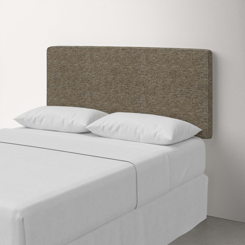 Tête de lit tapissier Marquise, Simple, Sustain® Milsap en tweed granit