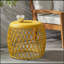 Table d'appoint en fer résistante aux intempéries en treillis pour patio, jardin et balcon-978736532
