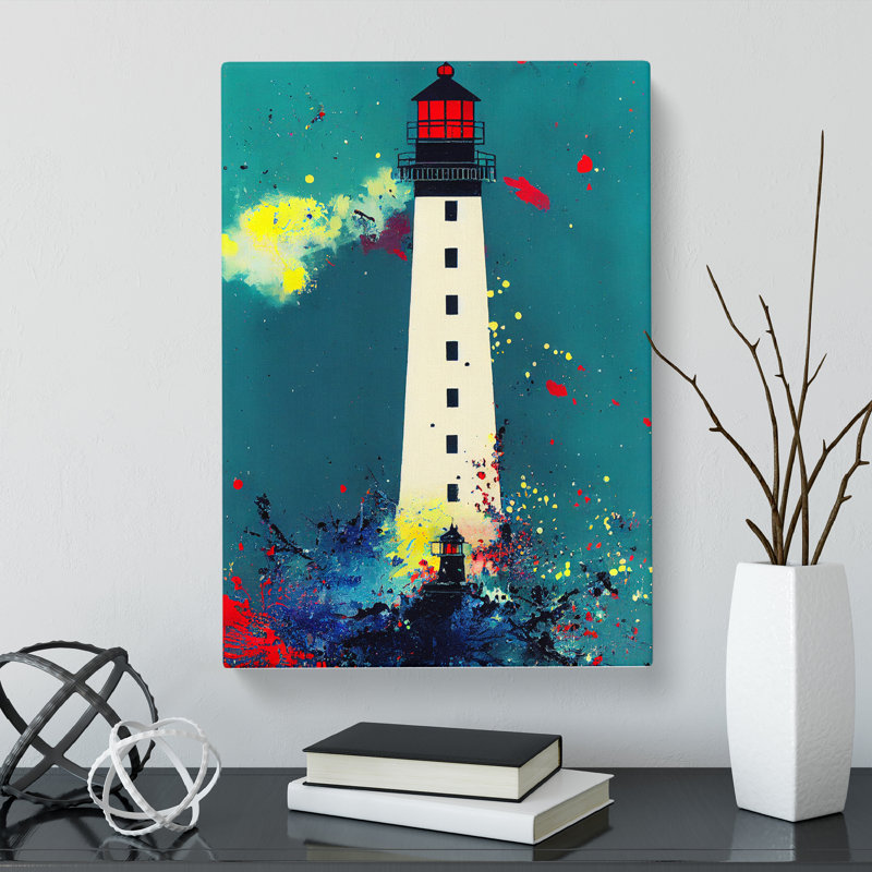 Lighthouse Splatter Vol.2 - Wrapped Canvas, 50cm H x 35cm W x 3cm D