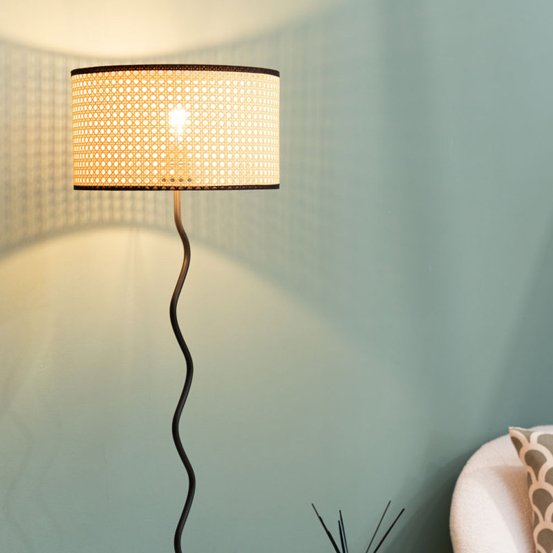 155cm Black Metal Floor Lamp