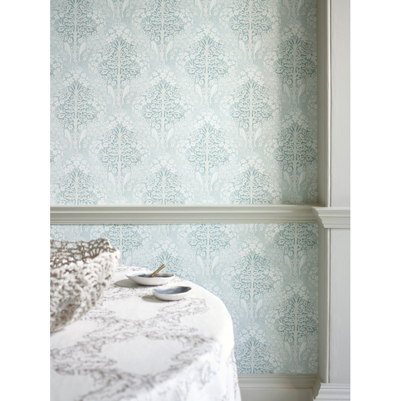 Lerena 10.05m x 68.6cm Matte Wallpaper Roll, Blue